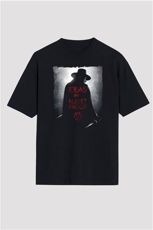 Vendetta Siyah Oversize Tişört Oversize T-shirt