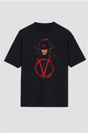 Vendetta Siyah Oversize Tişört Oversize T-shirt