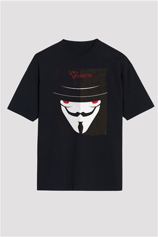Vendetta Siyah Oversize Tişört Oversize T-shirt