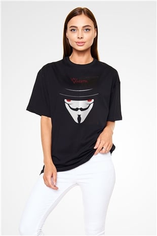 Vendetta Siyah Oversize Tişört Oversize T-shirt
