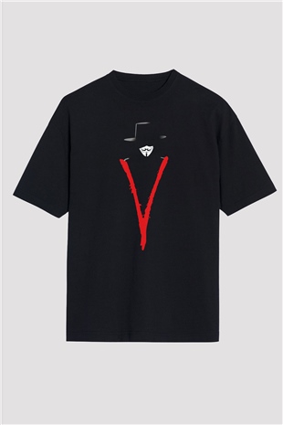 Vendetta Siyah Oversize Tişört Oversize T-shirt