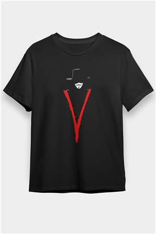 Vendetta Siyah Unisex Tişört T-Shirt