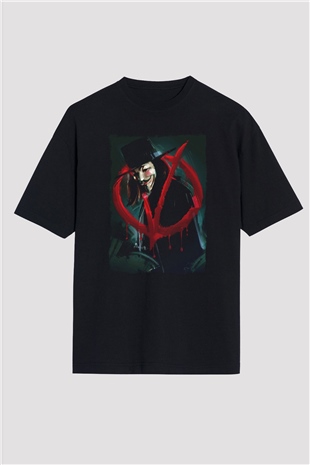 Vendetta Siyah Oversize Tişört Oversize T-shirt