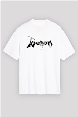 Venom Beyaz Unisex Oversize Tişört T-Shirt