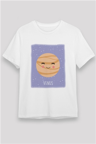 Venüs Beyaz Unisex Tişört T-Shirt - TişörtFabrikası