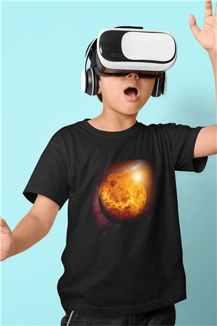 Venüs Siyah Unisex Çocuk Tişört