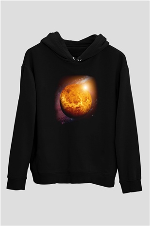 Venüs Siyah Unisex Hoodie