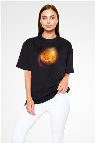 Venüs Siyah Oversize Tişört Oversize T-shirt - TişörtFabrikası
