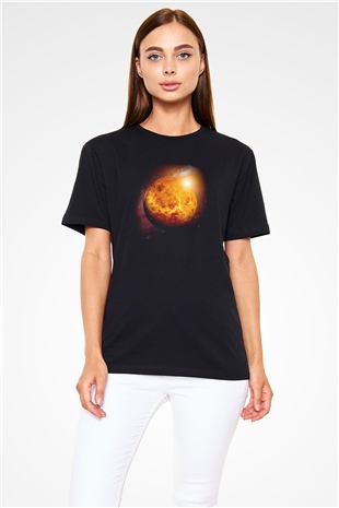 Venüs Siyah Unisex Tişört T-Shirt - TişörtFabrikası