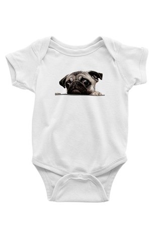 Veteriner Baskılı Beyaz Unisex Bebek Body - Zıbın