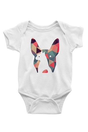 Veteriner Baskılı Beyaz Unisex Bebek Body - Zıbın