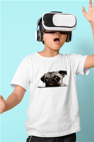 Veteriner Baskılı Beyaz Unisex Çocuk Tişört