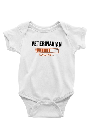 Veteriner Beyaz Bebek Body - Zıbın