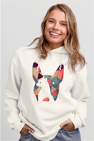 Veteriner Beyaz Unisex Hoodie