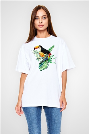 Veteriner Beyaz Unisex Oversize Tişört T-Shirt