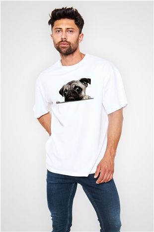 Veteriner Beyaz Unisex Oversize Tişört T-Shirt