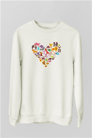 Veteriner Beyaz Unisex Sweatshirt