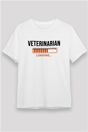 Veteriner Beyaz Unisex Tişört T-Shirt - TişörtFabrikası