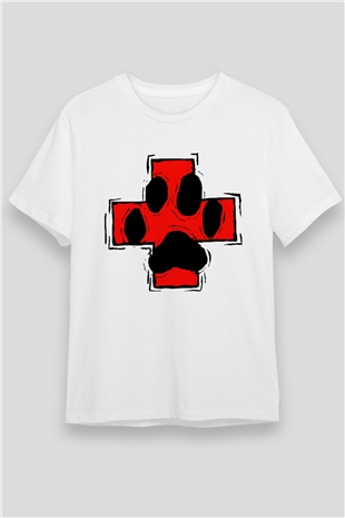 Veteriner Beyaz Unisex Tişört T-Shirt - TişörtFabrikası
