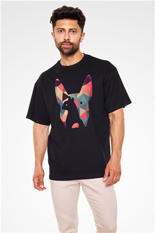 Veteriner Siyah Unisex Oversize Tişört T-Shirt