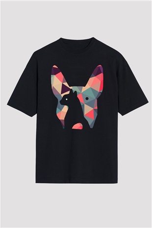 Veteriner Siyah Unisex Oversize Tişört T-Shirt