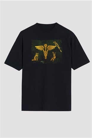 Veteriner Siyah Oversize Tişört Oversize T-shirt - TişörtFabrikası
