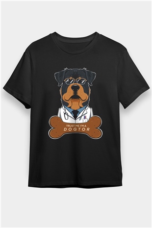 Veteriner Siyah Unisex Tişört T-Shirt - TişörtFabrikası