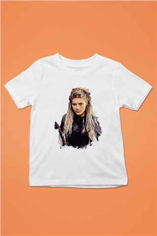 Vikings Baskılı Beyaz Unisex Çocuk Tişört