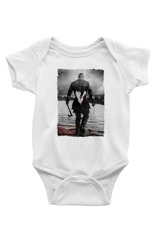 Vikings Beyaz Bebek Body - Zıbın