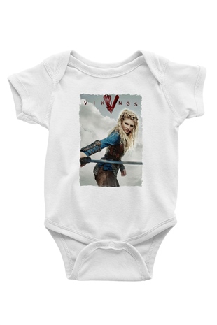 Vikings Beyaz Bebek Body - Zıbın