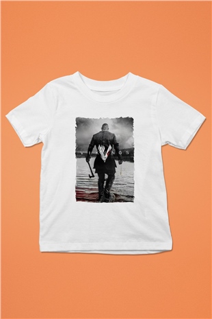 Vikings Beyaz Unisex Çocuk Tişört