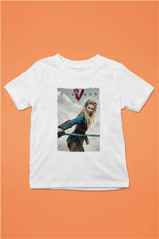 Vikings Beyaz Unisex Çocuk Tişört