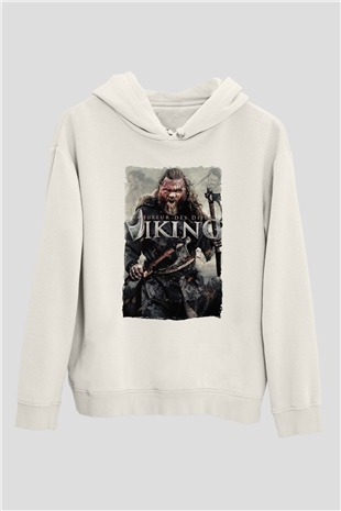 Vikings Beyaz Unisex Hoodie