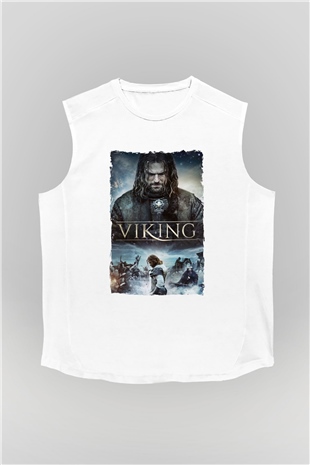 Vikings Beyaz Unisex Kolsuz Tişört