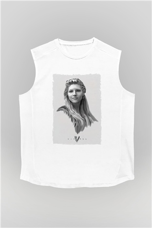 Vikings Beyaz Unisex Kolsuz Tişört