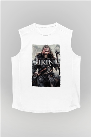 Vikings Beyaz Unisex Kolsuz Tişört
