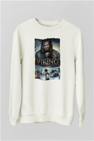 Vikings Beyaz Unisex Sweatshirt