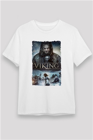 Vikings Beyaz Unisex Tişört T-Shirt