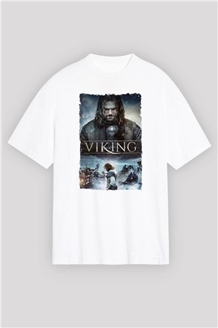 Vikings Beyaz Oversize Tişört Oversize T-shirt