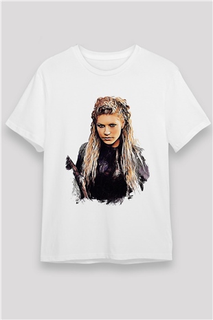 Vikings Beyaz Unisex Tişört T-Shirt