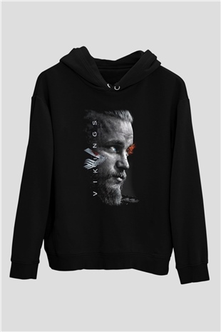 Vikings Siyah Unisex Hoodie