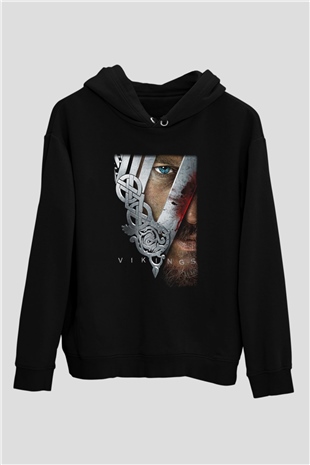 Vikings Siyah Unisex Hoodie