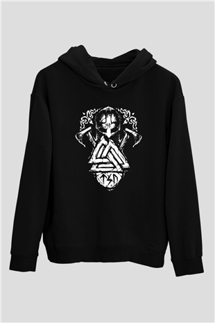 Vikings Siyah Unisex Hoodie