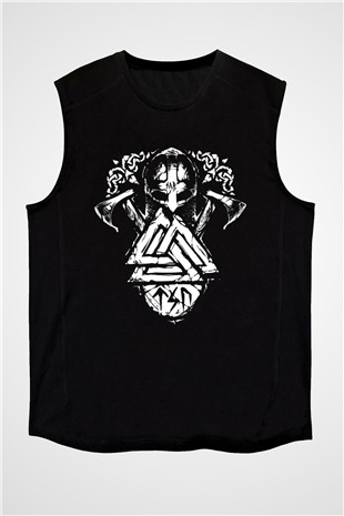 Vikings Siyah Unisex Kolsuz Tişört