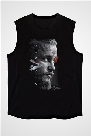 Vikings Siyah Unisex Kolsuz Tişört
