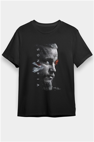 Vikings Siyah Unisex Tişört T-Shirt