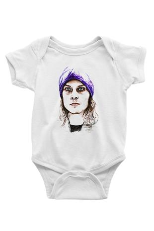 Ville Valo Baskılı Beyaz Unisex Bebek Body - Zıbın