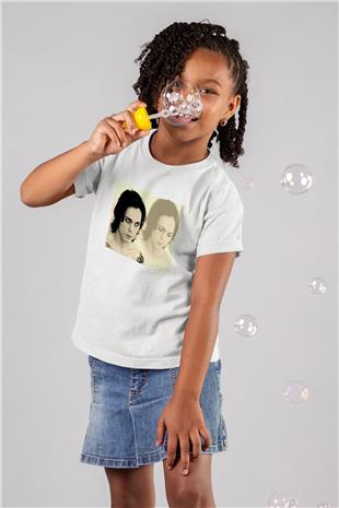 Ville Valo Baskılı Beyaz Unisex Beyaz Çocuk Tişört - Tshirt