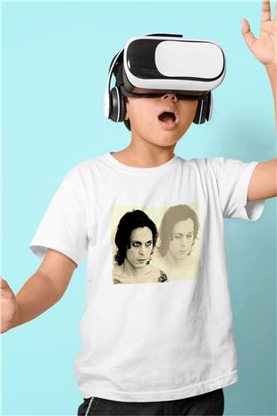 Ville Valo Baskılı Beyaz Unisex Beyaz Çocuk Tişört - Tshirt