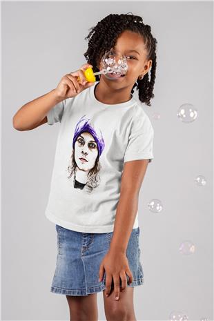 Ville Valo Baskılı Beyaz Unisex Beyaz Çocuk Tişört - Tshirt